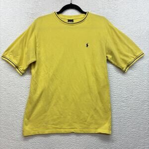 Polo By Ralph Lauren Shirt Mens XL Yellow Crewneck Short Sleeve Pony Logo Cotton